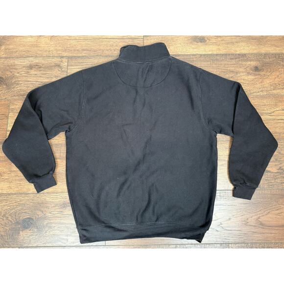 Mountain Dew Major Melon Sweater Pullover Mens Large Black Logo Half Zip Promo - Picture 4 of 6